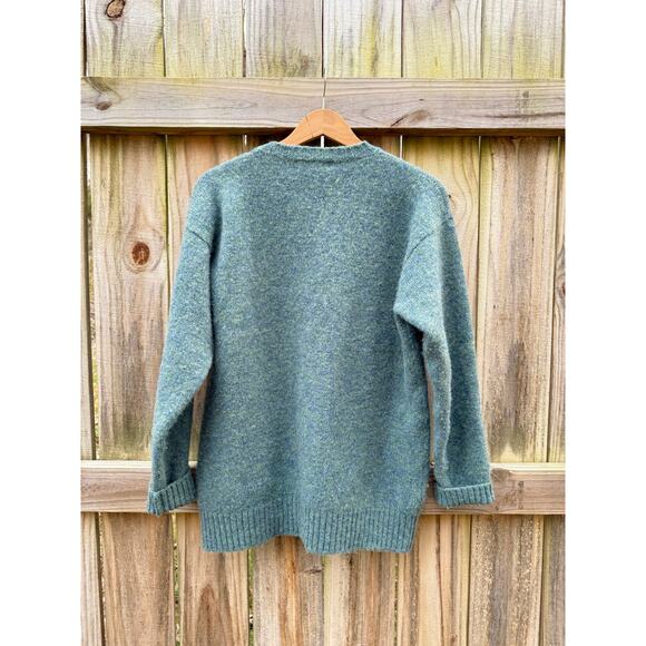 BEN SILVER SHETLAND WOOL SWEATER — Made in Scotland - Picture 6 of 9